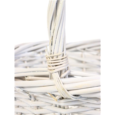 Корзина плетёная для хранения Brisa, с ручкой, белая, набор 3 шт.