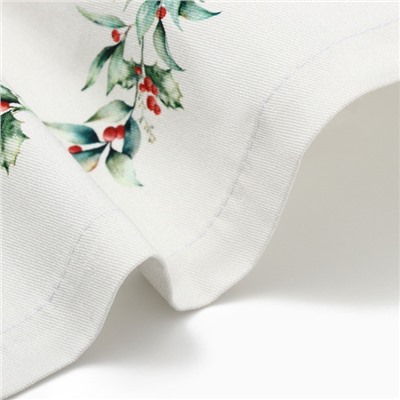 Дорожка на стол Этель Christmas collection 30×70 см, 100% хлопок, саржа 190 г/м², белая
