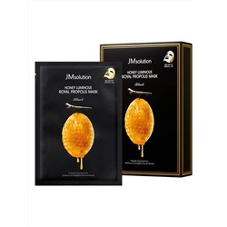 JMSOLUTION - МАСКА ТКАНЕВАЯ ДЛЯ ЛИЦА ВОССТАНАВЛИВАЮЩАЯ С ПРОПОЛИСОМ HONEY LUMINOUS ROYAL PROPOLIS MASK, 30 МЛ