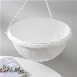 Кашпо уличное подвесное для цветов «Джулия», 8 л, белое