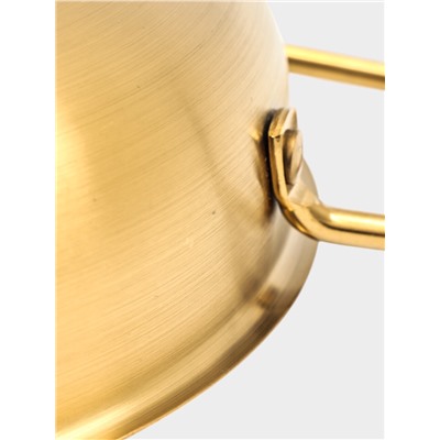 УЦЕНКА Сотейник 20 см, h=6, толщина 1 мм, 201 сталь, цвет золото