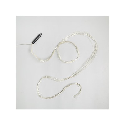 Гирлянда «Конский хвост» 10 нитей по 2 м, IP20, серебристая нить, 200 LED, свечение тёплое белое, 12 В