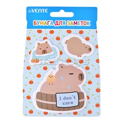 Набор клейкой бумаги для заметок "Capybara&Bath" 40x40 мм и 70x70 мм, 3x20 листов, 3 дизайна