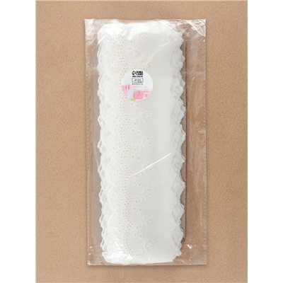 Кружево шитьё, 70 мм, 13.7±1 м, белое