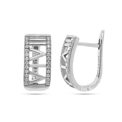 Серьги из серебра куб.циркон., МЦВА385