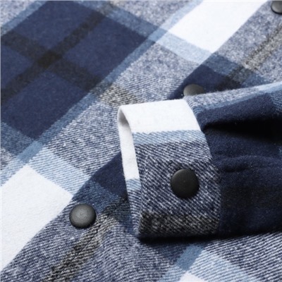 Рубашка мужская в клетку MIST, размер 46, синий