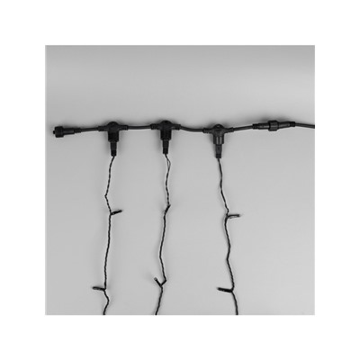 Гирлянда «Клип-лайт» 3 нити по 20 м, IP44, УМС, тёмная нить, 399 LED, свечение белое, мерцание, 24 В