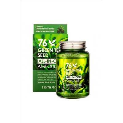 Farm Stay Многофункциональная ампульная сыворотка с зелёным чаем / 76 Green Tea All-In One Ampoule, 250 мл KRISTALLER, 1126395
