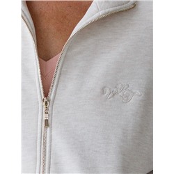 Бомбер свободный на молнии с карманами из эластичного футера трехнитки