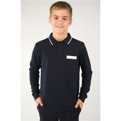 Рубашка-поло с длинным рукавом для мальчика Happyfox