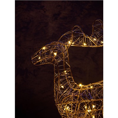 Фигура световая «Олененок», 49×27×9 см, 30 LED, батарейки ААх3 (не в компл.), свечение тёплое белое