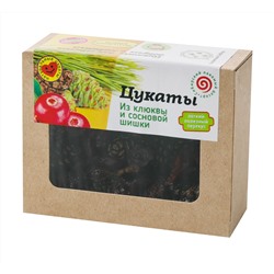 Цукаты из сосновой шишки с Клюквой / коробка / 100 гр / Солнечная Сибирь