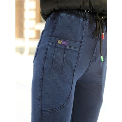 Джеггинсы жен. утепл._УЦЕНКА_5508 син