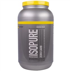 Isopure, Без углеводов, протеиновый порошок, банановый крем, 1,36 кг (3 фунта)