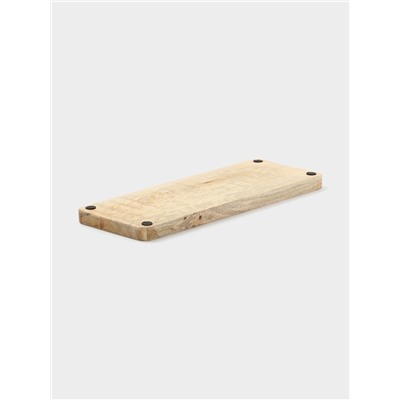 Блюдо прямоугольное «Черепаха и цветы», 41×15 см, дерево манго