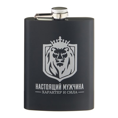 Фляжка «Настоящий мужчина», нержавеющая сталь, 240 мл, 8 oz