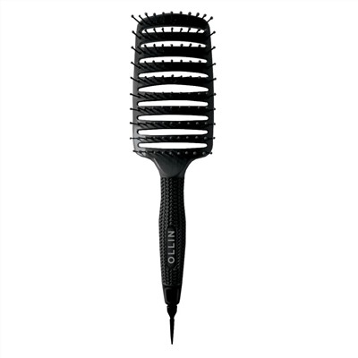 Ollin Щётка для укладки продувная (большая) 392965, нейлоновые штифты, пластик, черный. 27 см 23382