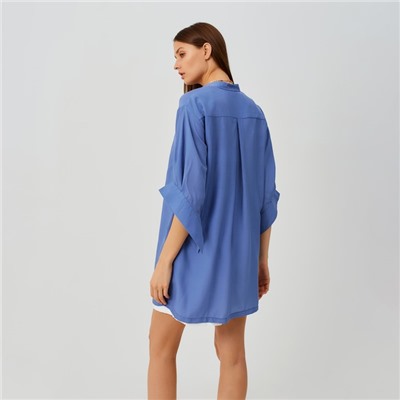 Рубашка женская MINAKU: Casual Collection, размер 44, синяя