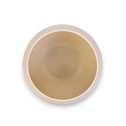 Кашпо для цветов «Жемчужина», 7 л, d=36 см, h=22 см, пластик, со вставкой, бежевое