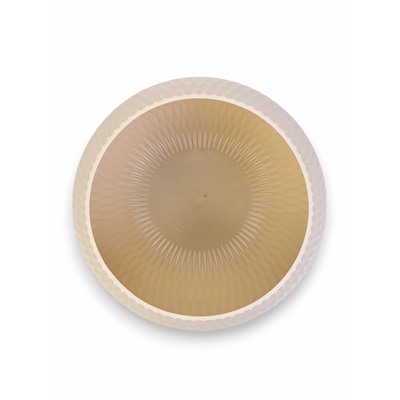 Кашпо для цветов «Жемчужина», 7 л, d=36 см, h=22 см, пластик, со вставкой, бежевое