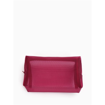 Косметичка женская Classic, полупрозрачная, на молнии, бордовая