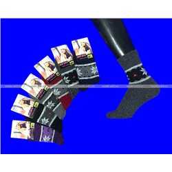 Термоноски женские ангора шерсть Снежинки арт. 567