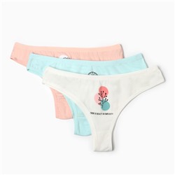 Трусы женские танго, набор 3 шт., размер 46 (L)