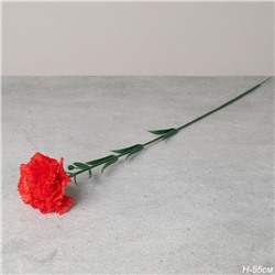 Цветок искусственный Гвоздика 55 см красная / 42-RED /уп 20/700/4000/