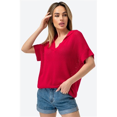 Женская вязаная футболка-поло Happyfox