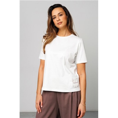 Футболка женская базовая 402MLK (Молочный)