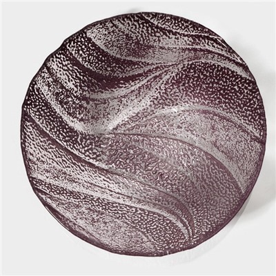 Салатник «Драхна», d=15 см, стекло, бордовый