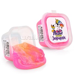 Слайм Зефирка, 50 гр., два цвета: оранжевый и маджента