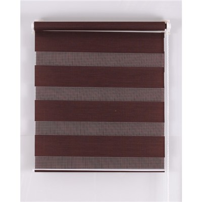 Рулонная штора «День и Ночь», размер 40×160 см, цвет шоколад