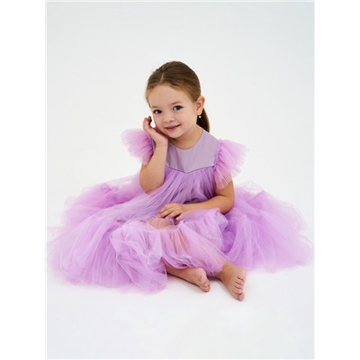 Платье нарядное для девочки KAFTAN, с пышной юбкой, рост 86-92, лиловое