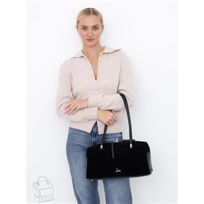 Сумка женская кожаная 98409SP black Velina Fabbiano-Safenta в Новосибирске