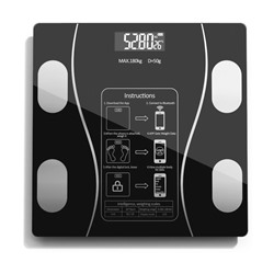 Весы напольные LVE-03, диагностические, до 180 кг, от батареек 2хААА, стекло, чёрные