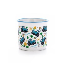 Кружка керамическая детская «По полям», Синий трактор, 250 мл