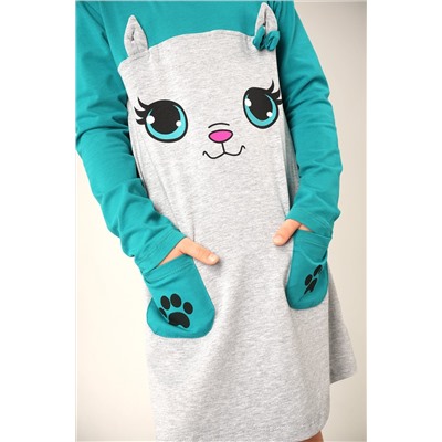 Хлопковое платье для девочки Happyfox