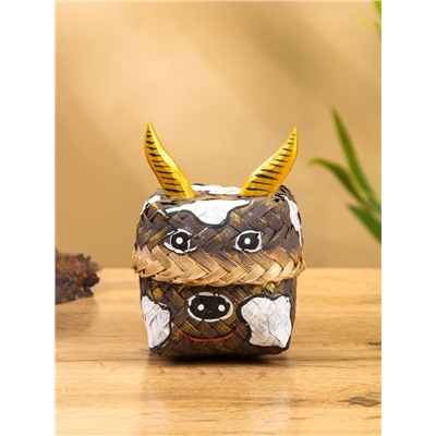 Корзинка «Бычок», 10×10×13 см, бамбук