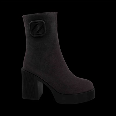 Ботинки из натуральной кожи на меху РА 20-3 темно фиолетовые