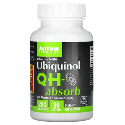 Jarrow Formulas,  убихинол QH-Absorb, 200 мг, 30 мягких таблеток