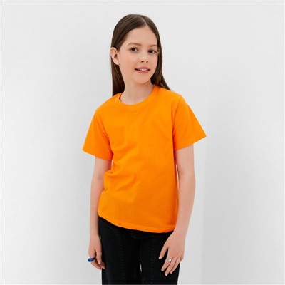 Футболка детская, рост 110 см, оранжевая