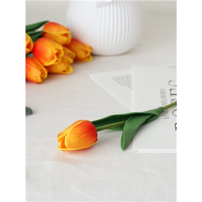 Цветок искусственный Тюльпан 30 см оранжевые / 1205 /уп 10/200/1200/ латэкс