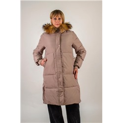 Зимняя парка, натуральный мех арт.623 (Коричневый)