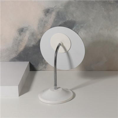 Зеркало настольное, круглое, на гибкой ножке, 15×18 см, (d=15 см)