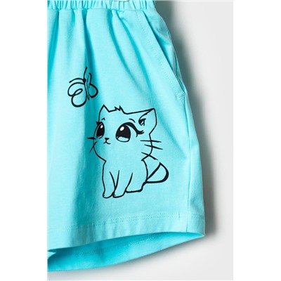 Шорты трикотажные для девочек, 2 шт в комплекте PLAYTODAY, 1240260