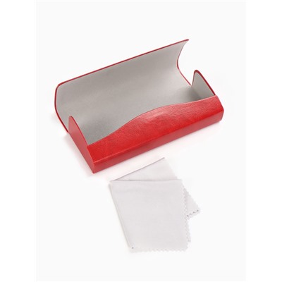 Футляр для очков на магните, 15.5×3.3×6 см, красный