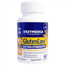Enzymedica, GlutenEase, Extra Strength, 60 капсул