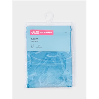 Штора для ванной Доляна «Капли», 180×180 см, EVA