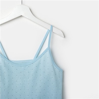 Пижама женская (шорты, топ) KAFTAN «Горошек», размер 48-50, голубая